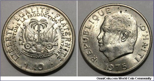 10 Centimes (2nd Republic of Haiti / FAO // Nickel Brass) 