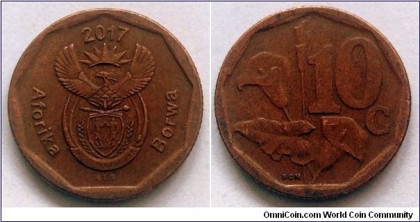 South Africa 10 cents.
2017, Aforika Borwa (Tswana)