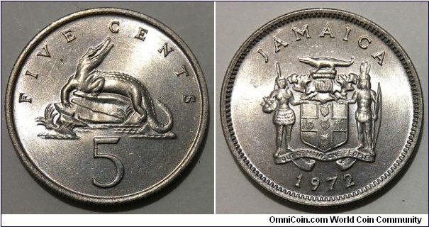 5 Cents (Commonwealth - State of Jamaica / Queen Elizabeth II // Copper-Nickel)