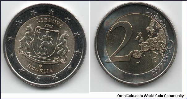 2 Euro Lithuanian Ethnographic Regions Dzukija