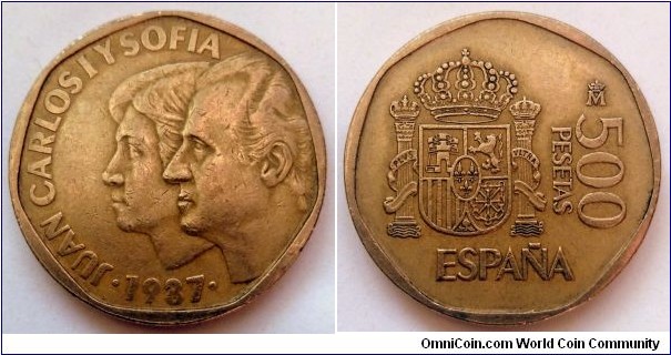 Spain 500 pesetas.
1987
