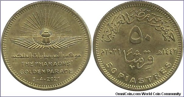 Egypt-The Pharaohs' Golden Parade - 50 Piastres AH1442-2021