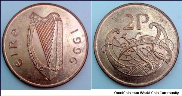 Ireland 2 pence.
1996