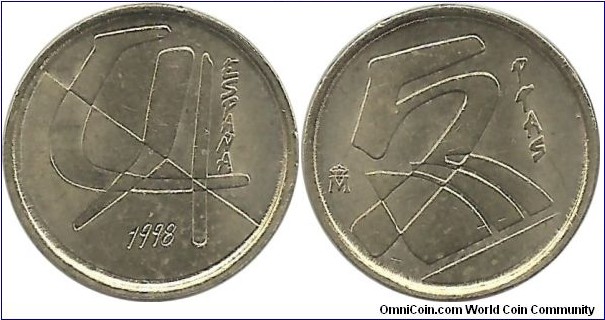 Spain 5 Pesetas 1998