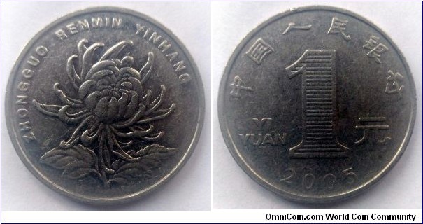 China 1 yuan.
2005