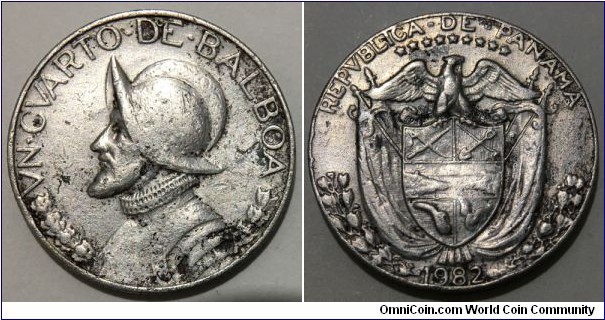 1/4 Balboa (Republic of Panama // Copper-Nickel clad Copper) 