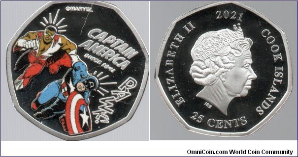 25c Captain America, The Falcon