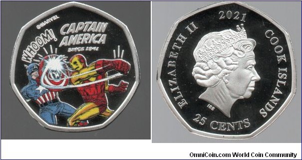 25c Captain America, Versus Iron Man