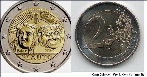 2 Euro  2200th anniversary of the death of Tito Maccio Plauto