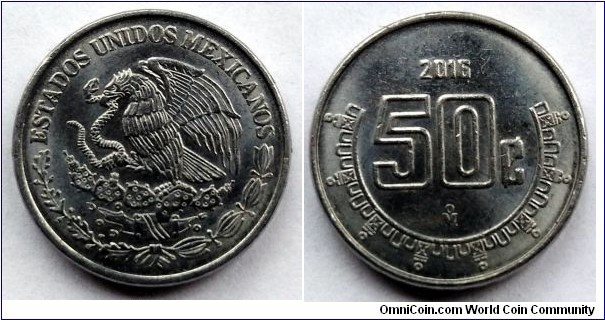 Mexico 50 centavos.
2016