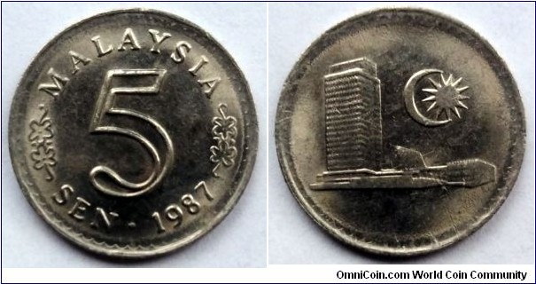 Malaysia 5 sen.
1987