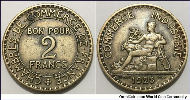 2 Francs (3rd French Republic / Chambers of Commerce // Copper-Aluminium) 