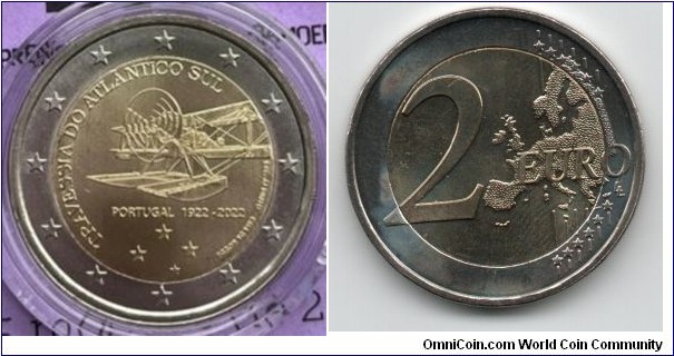 2 euro Centenary of Atlantic Crossing