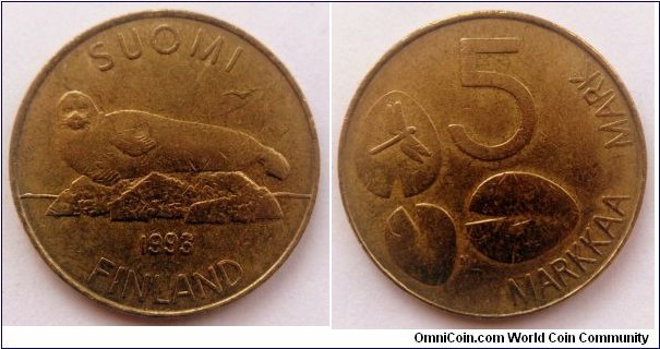 Finland 5 markka.
1993 M (II)