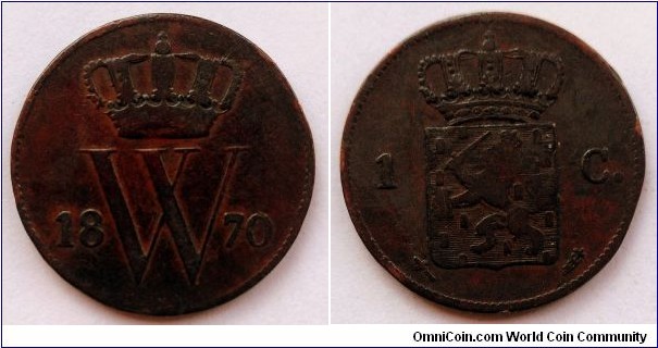 Netherlands 1 cent.
1870, William III