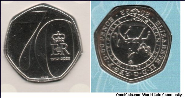 50p Queens Platinum Jubilee 