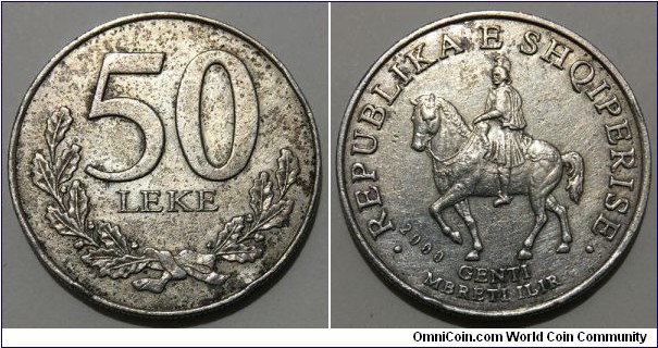 50 Leke (4th Republic of Albania // Copper-Nickel)