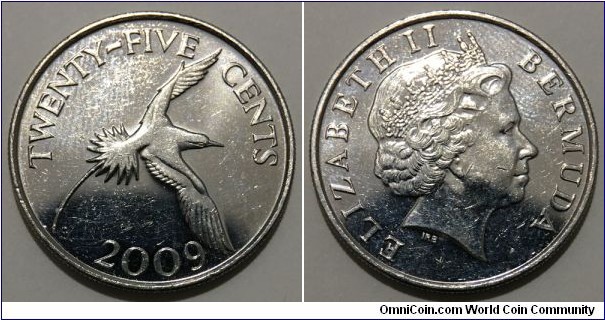 25 Cents (British Overseas Territory / Queen Elizabeth II // Copper-Nickel) 