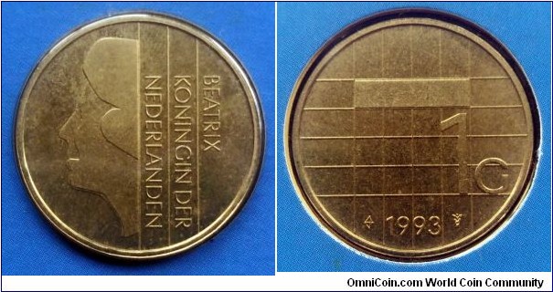 Netherlands 1 gulden from 1993 annual coin set.