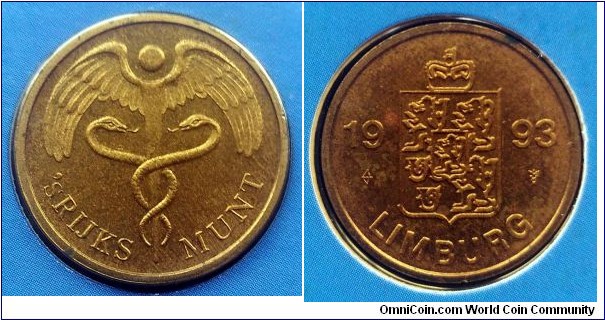 Netherlands - Mint token from 1993 annual coin set. Coat of arms of Limburg province on reverse.