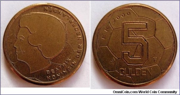 Netherlands 5 gulden.
2000, European Footbal Championship 2000.