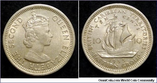 British Caribbean Territories 10 cents. 1955