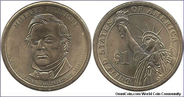 US 13th President Millard Fillmore 2010P