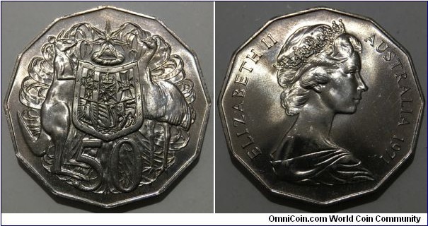 50 Cents (Commonwealth of Australia / Queen Elizabeth II // Copper-Nickel 75-25 / Low Mintage: 28.572 pcs) 