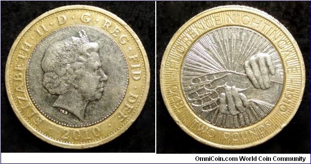 2 pounds 2010, 100th Anniversary of death of Florence Nightingale.