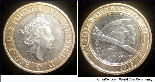2 pounds 2016, Centenary of the First World War - The Army.