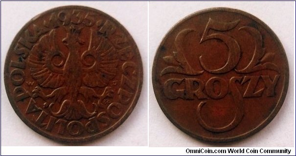 Poland 5 groszy. 1935 (II)