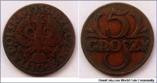 Poland 5 groszy.
1935 (III)