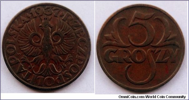 Poland 5 groszy.
1937 (II)