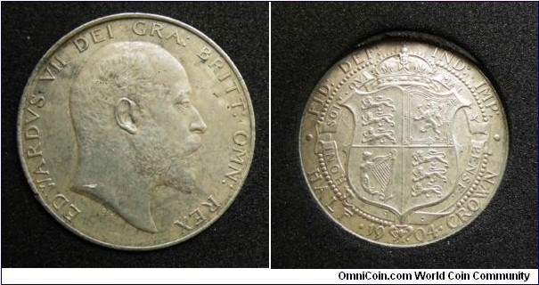 Edward VII .925 Silver Halfcrown EF/GEF rare this good