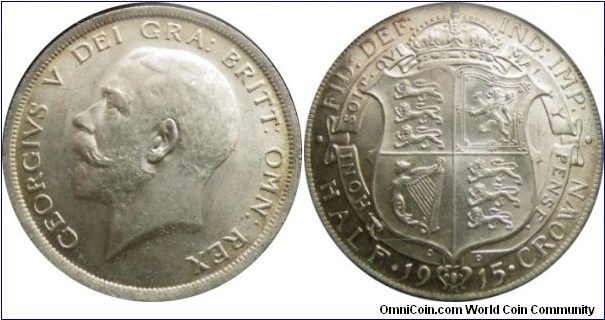 George V .925 silver Halfcrown UNC or near so