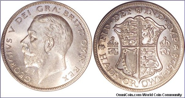 George V .500 silver halfcrown unc/BU