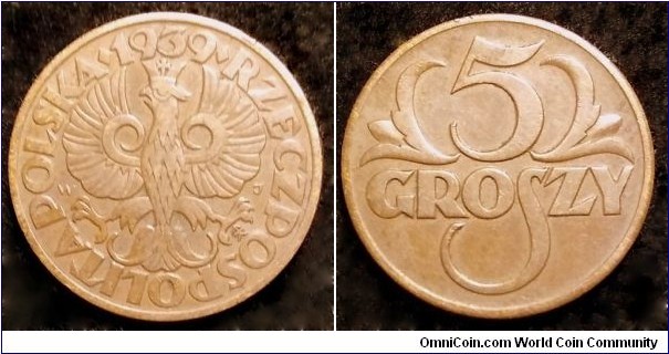 Poland 5 groszy.
1939 (II)