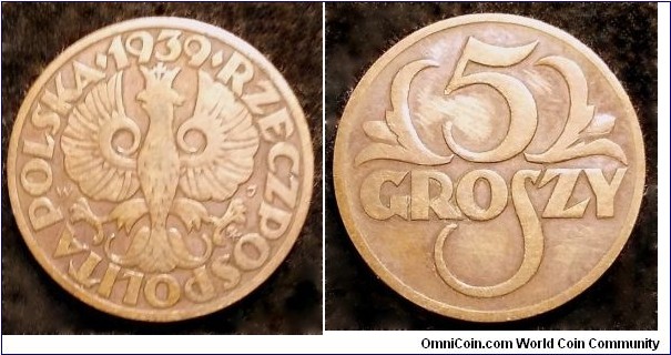 Poland 5 groszy.
1939 (III)