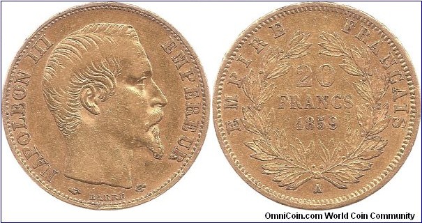 20 Francs 1859 France