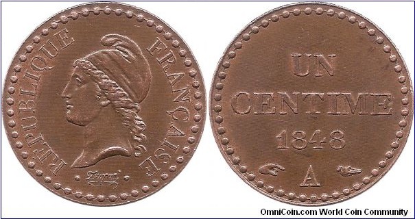 1 Centime 1848 France