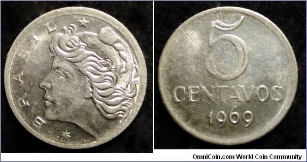 Brazil 5 centavos.
1969
