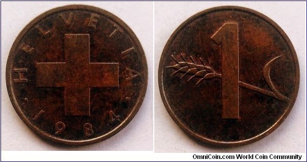 Switzerland 1 rappen.
1984