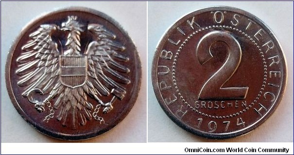 Austria 2 groschen.
1974