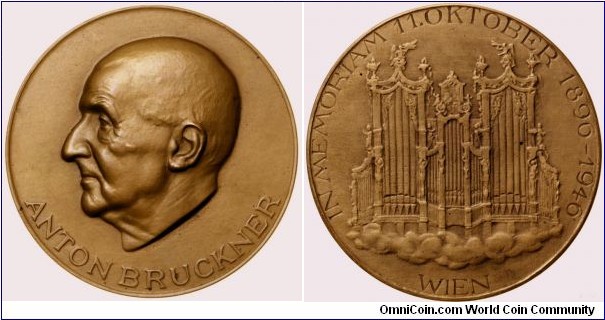 Austrian medal - Anton Bruckner