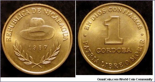 Nicaragua 1 cordoba.
1987 (II)
