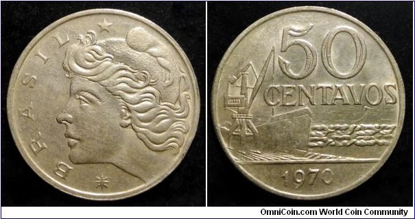 Brazil 50 centavos.
1970