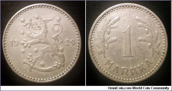 Finland 1 markka.
1929