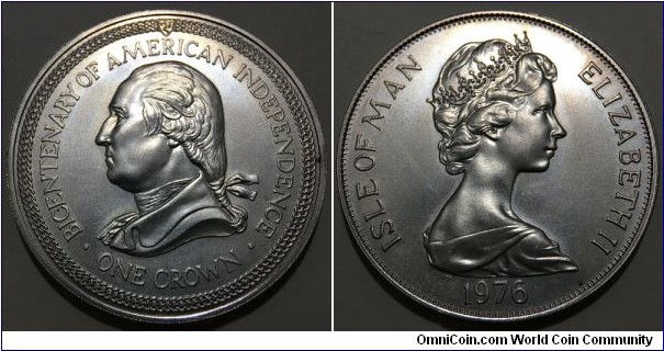 1 Crown (British Crown Dependency / Queen Elizabeth II / 200th Anniversary of the United States // SILVER 0.925 / 28.28g / ⌀38.61mm / Low Mintage: 30.000 pcs) 