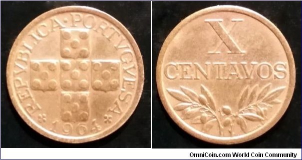 Portugal 10 centavos.
1964