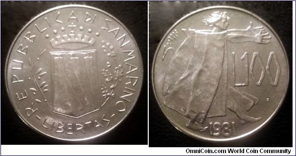 San Marino 100 lire.
1981